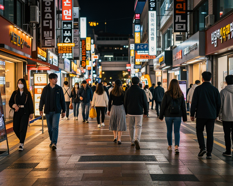 Cinematic Itaewon Nightscape