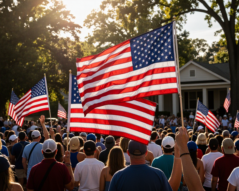 Political Rally Atmosphere in Georgia