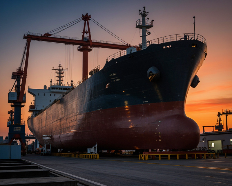 Industrial Shipyard Scene