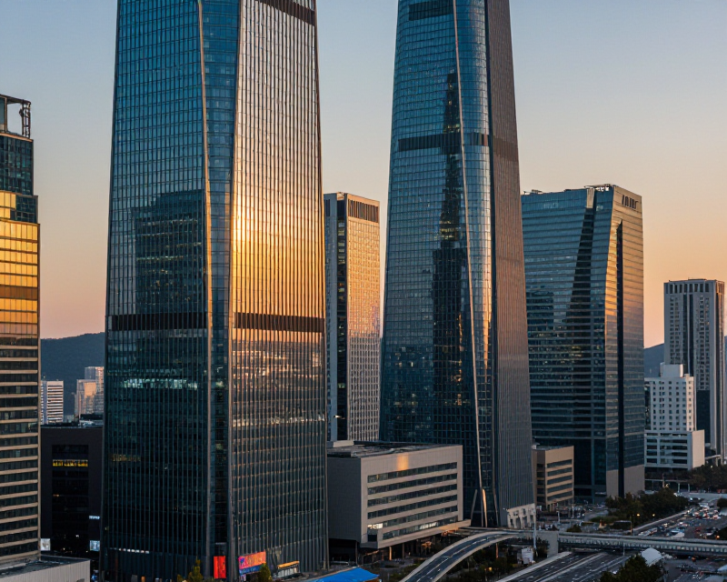 Modern Financial District in Seoul