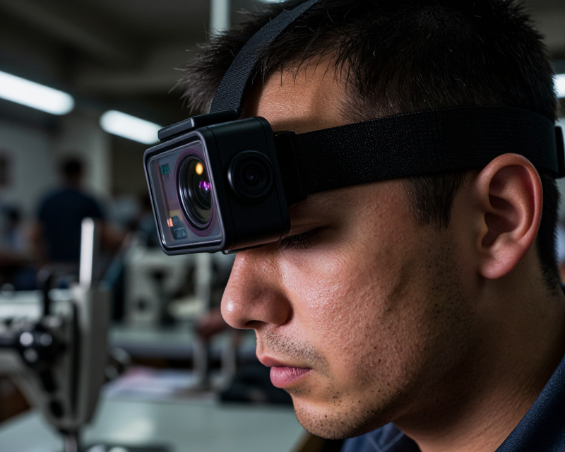 Cinematic Close-up of Industrial Surveillance