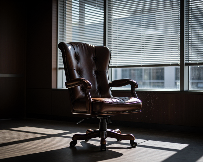 Empty Executive Chair in Korean Office