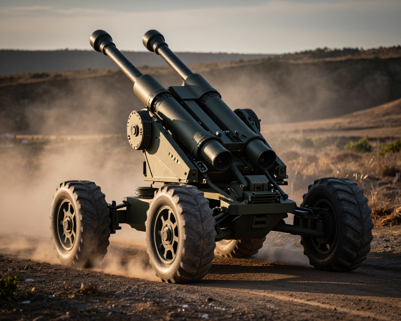 Modern Mobile Howitzer in US Military Setting