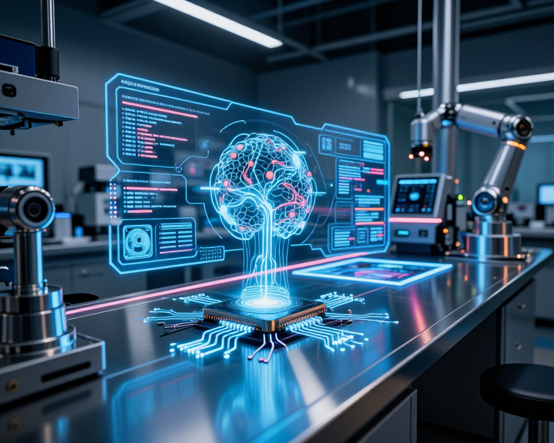 Futuristic AI and Technology Concept