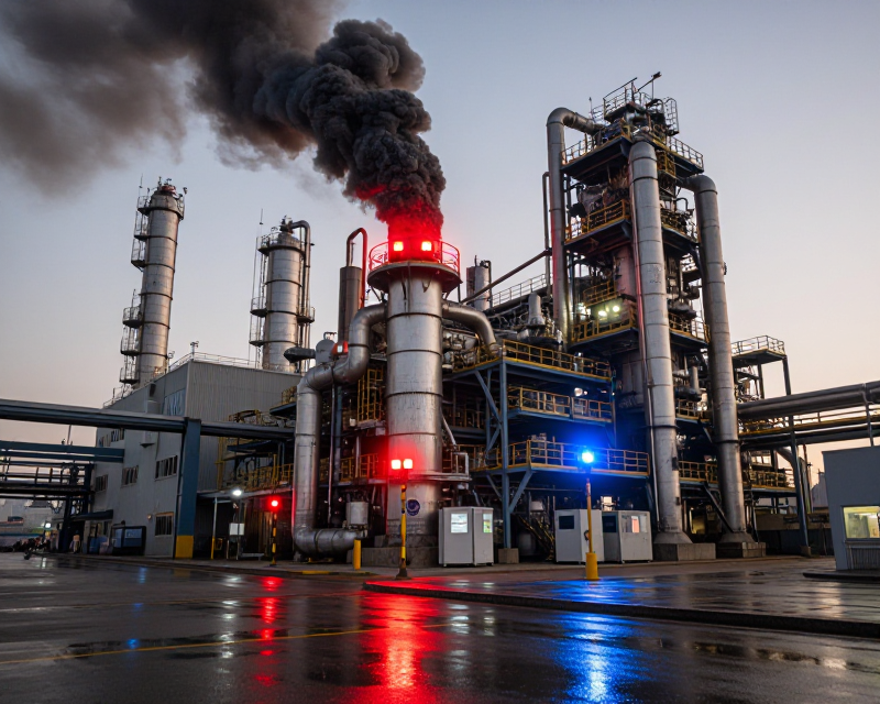 Industrial Fire Scene