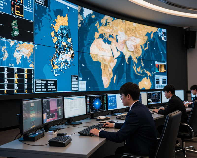 High-tech Security Situation Room in Seoul