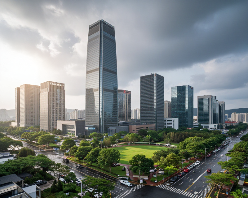 Atmospheric South Korean Weather Scene
