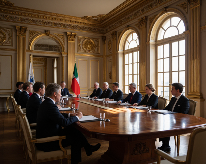 Diplomatic Summit Atmosphere